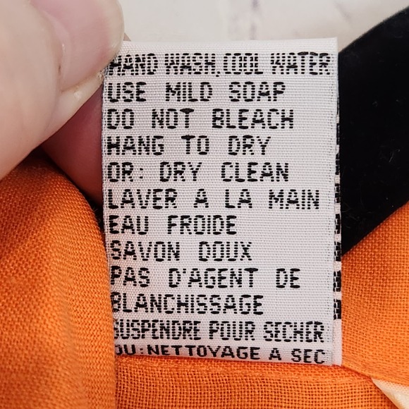 NWT Comfort + Relax Orange 100% Linen Short Sleeve Button up Women's Top M - Picture 4 of 10